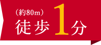 徒歩1分(約80m)